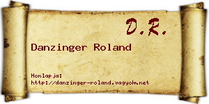 Danzinger Roland névjegykártya